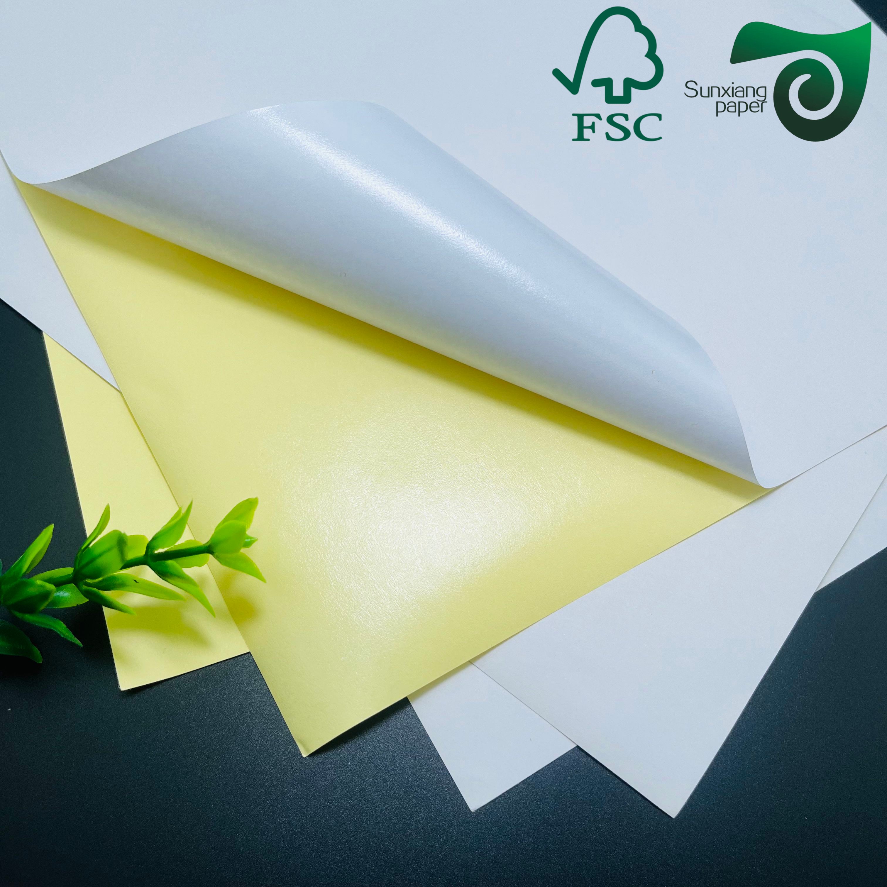 FSC 765mm Metallic Beer Bottle Label Paper 70gsm with Silver Front White Back