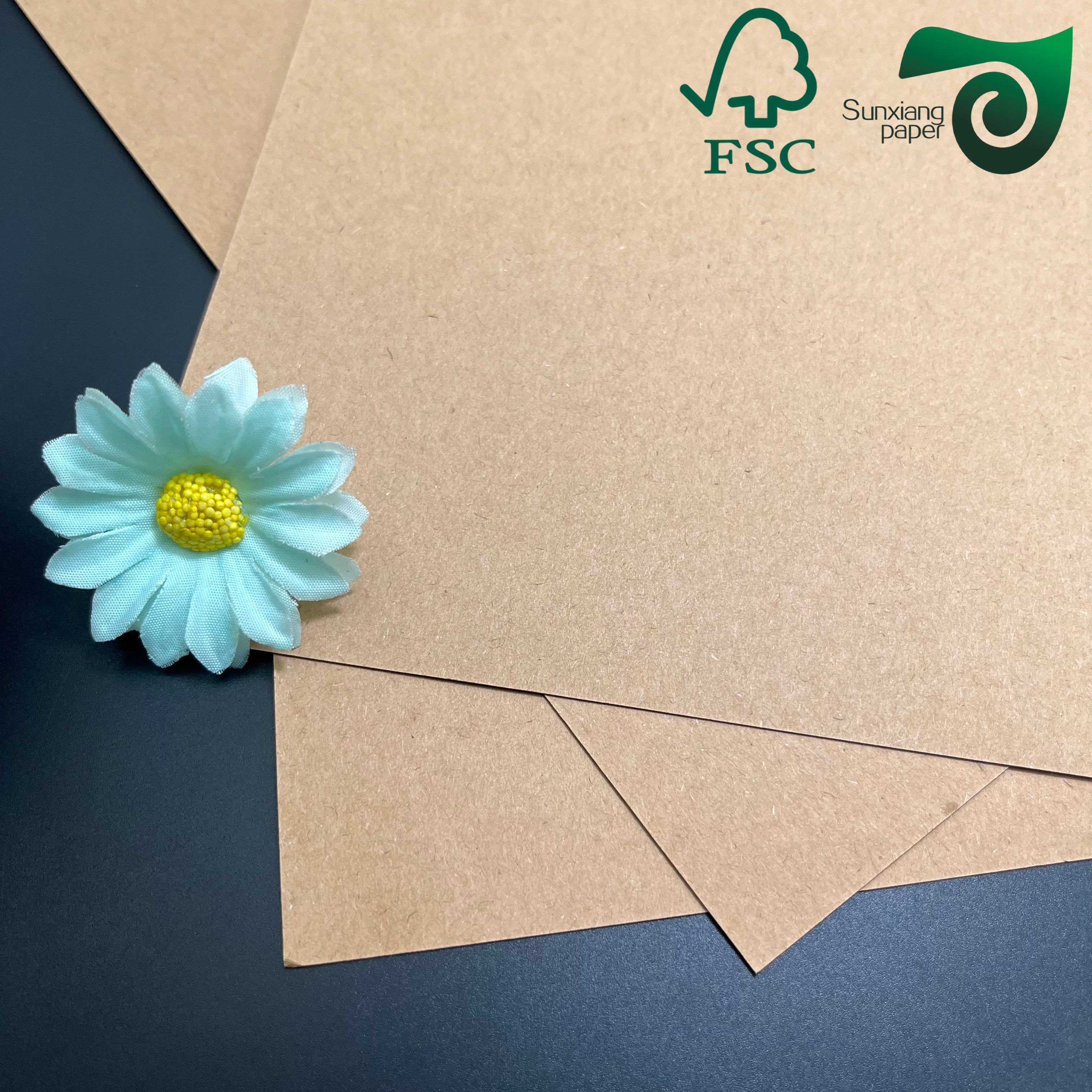 FSC Food Grade Brown Kraft Board 270gsm 300gsm For Lunch Box Food Packaging