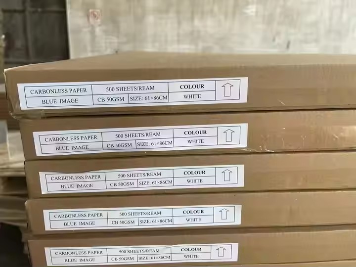 High Quality NCR Paper CB CFB CF 48-55gsm Blue White Pink Custom Size in Sheet in Roll