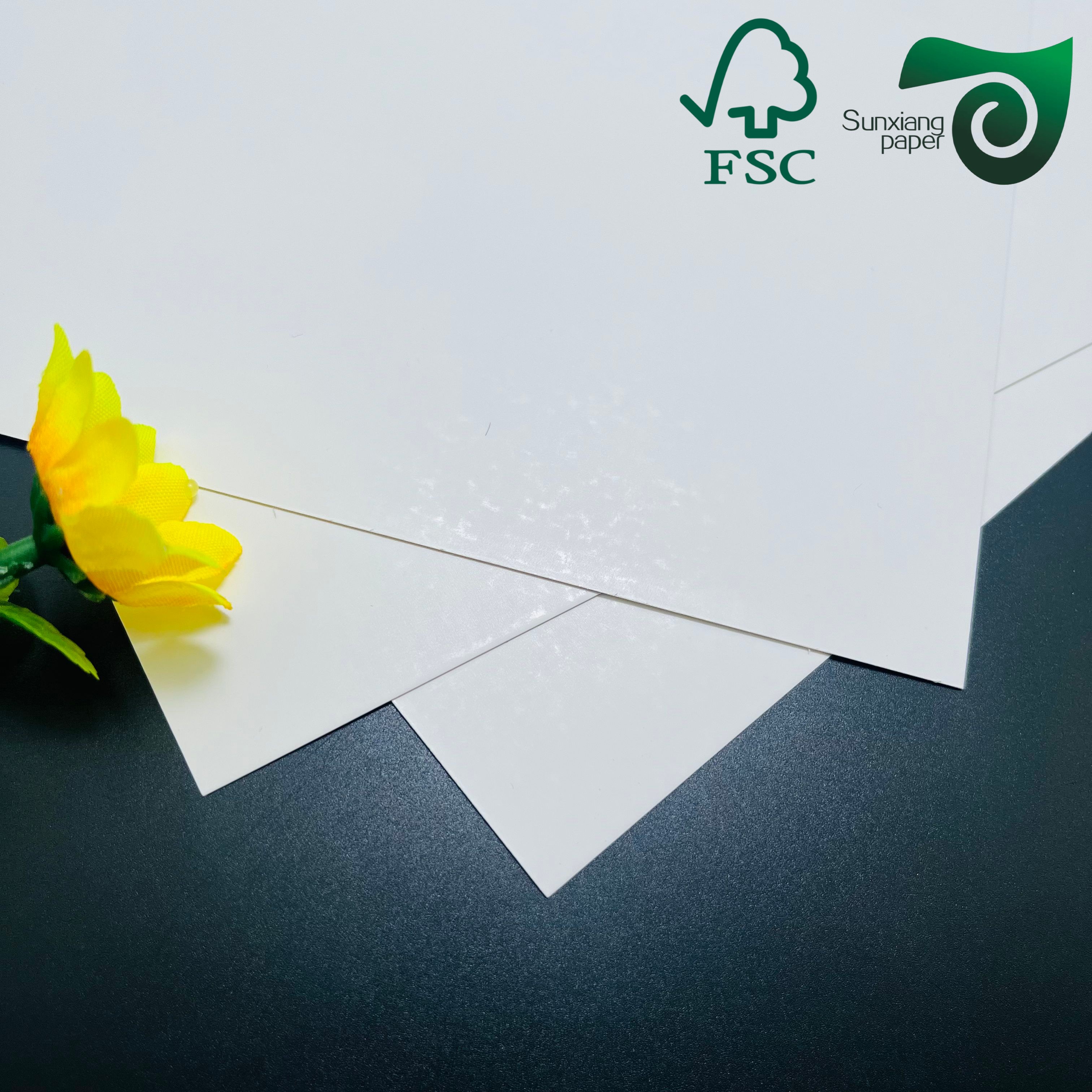 FSC Certified 350gsm One-Side Coated White Cardboard High Hardness for Premium Packaging