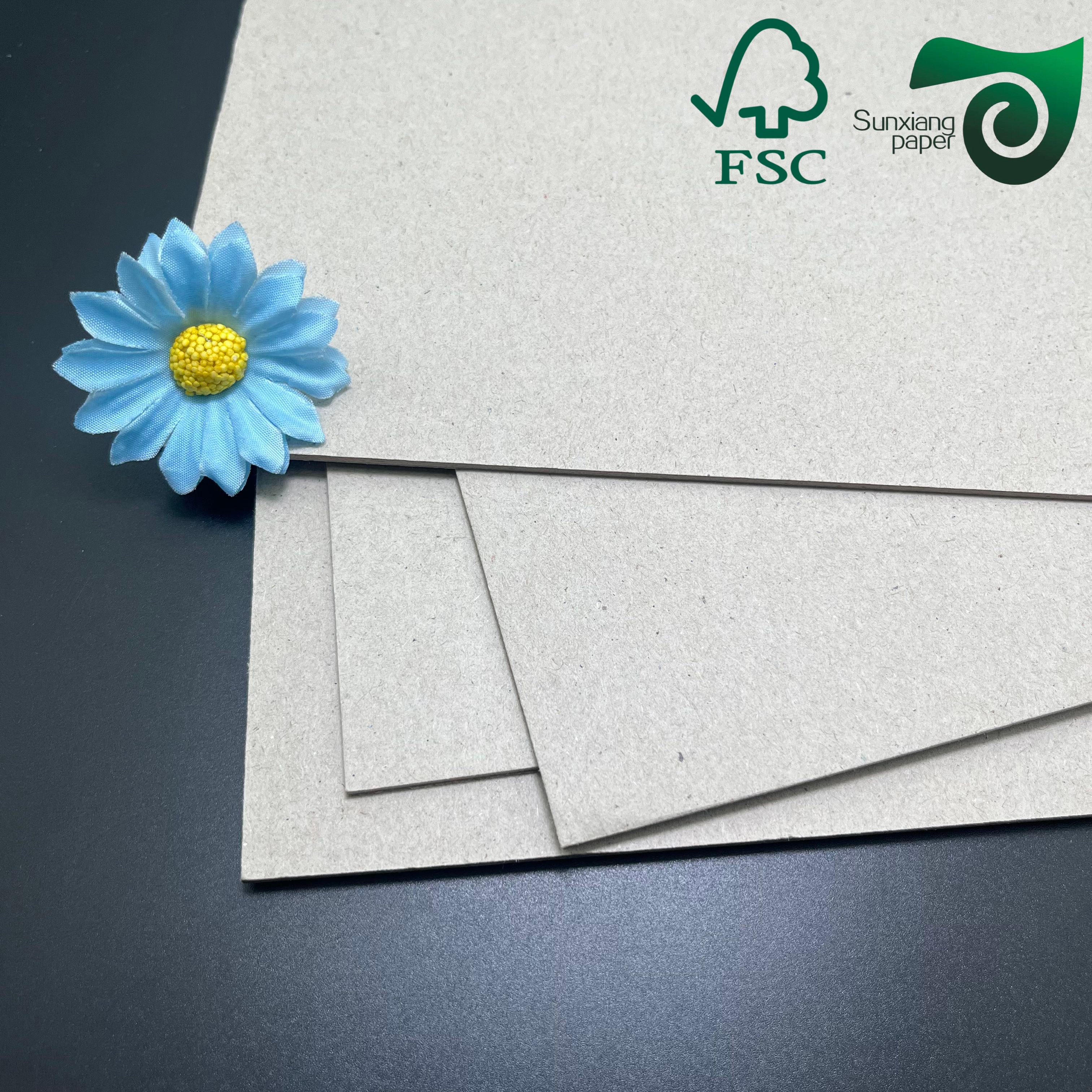 FSC Recycled Grey Black Chipboard 900gsm Premium Grade For Book Binding Packaging