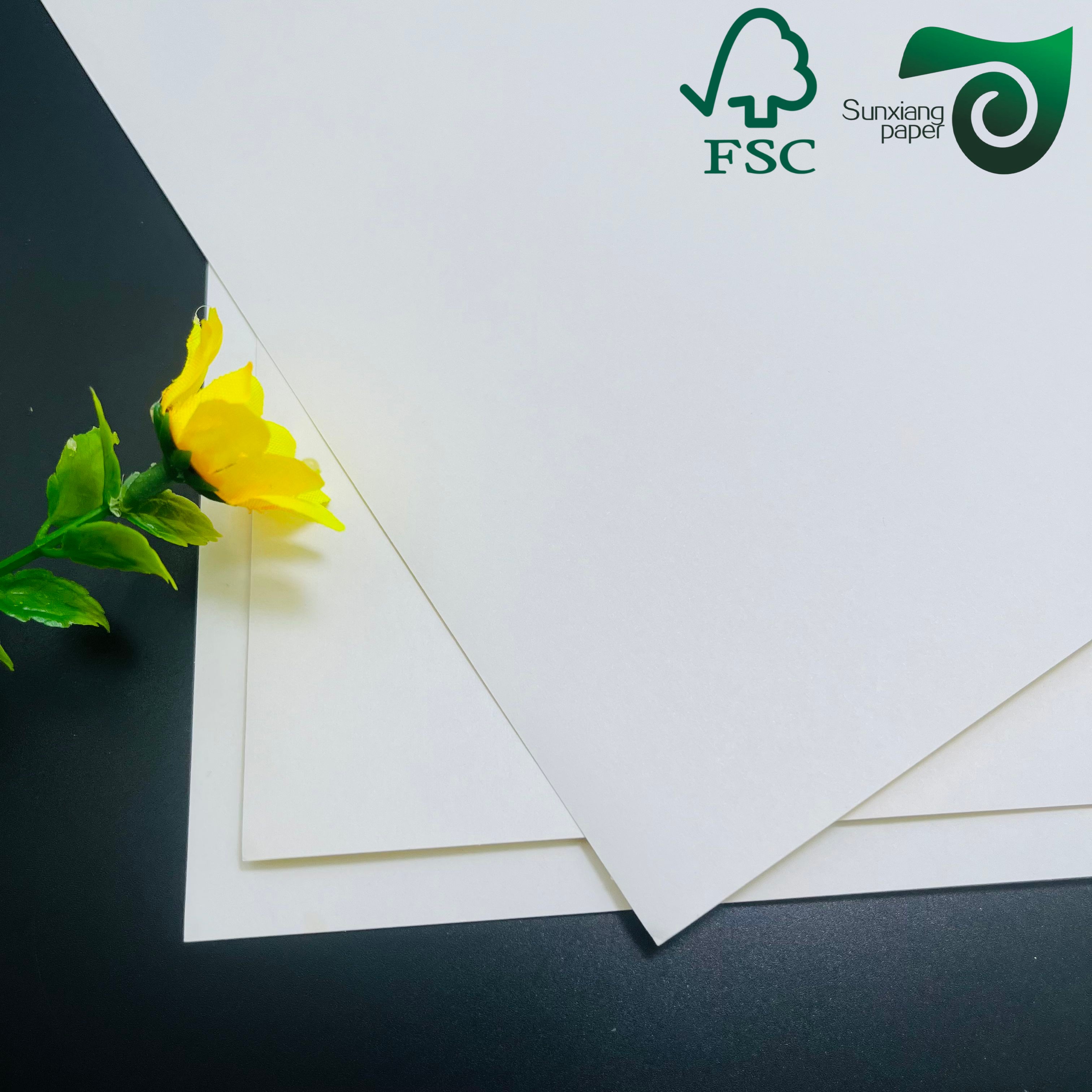 FSC Matte Finish Art Paper Based Self Adhesive Sticker Paper GSF Series for Premium Labeling