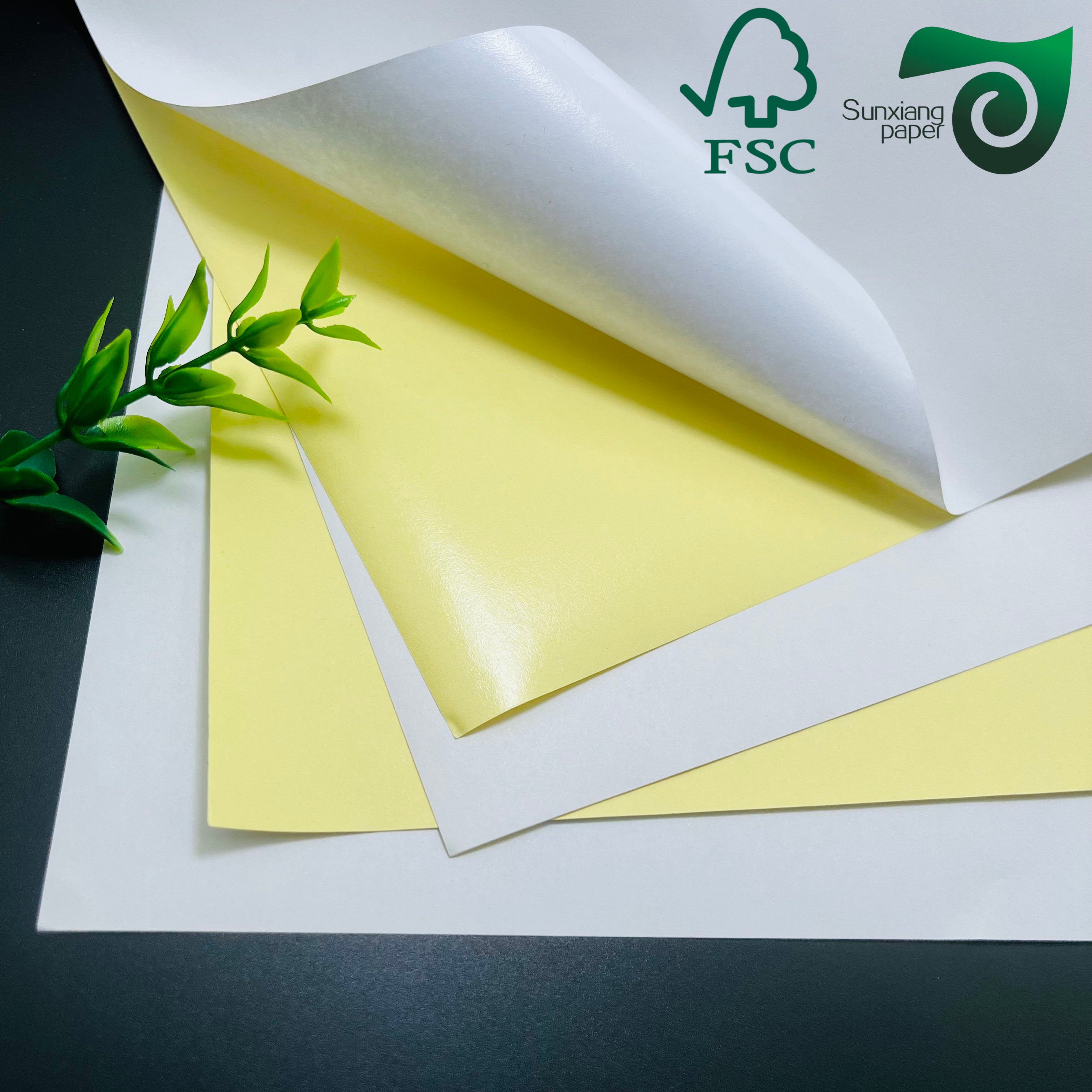 FSC 765mm Metallic Beer Bottle Label Paper 70gsm with Silver Front White Back
