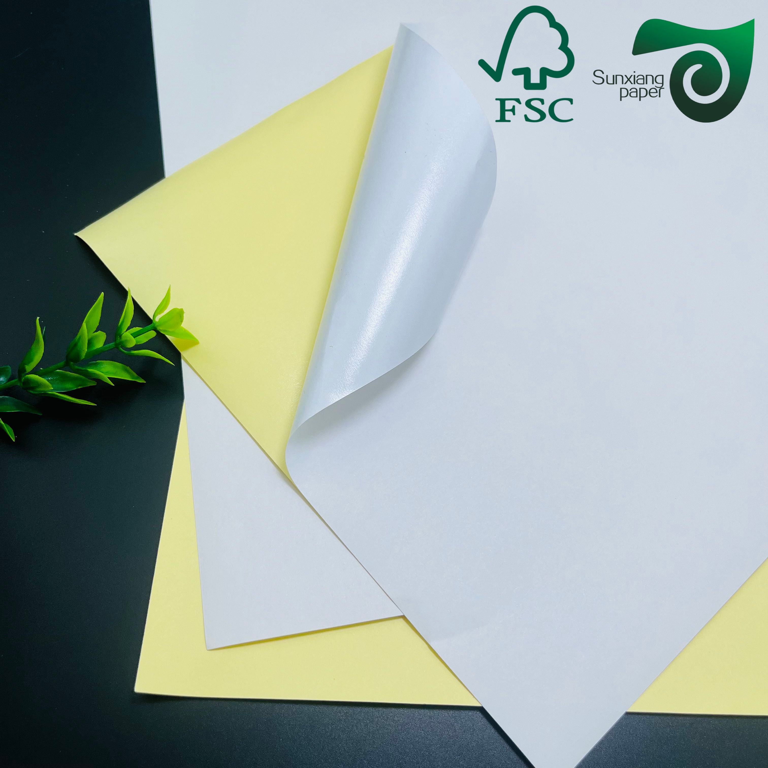 A4 Laser Compatible PE PET Synthetic Paper for Home Goods Labeling Self Adhesive Sticker Sheet