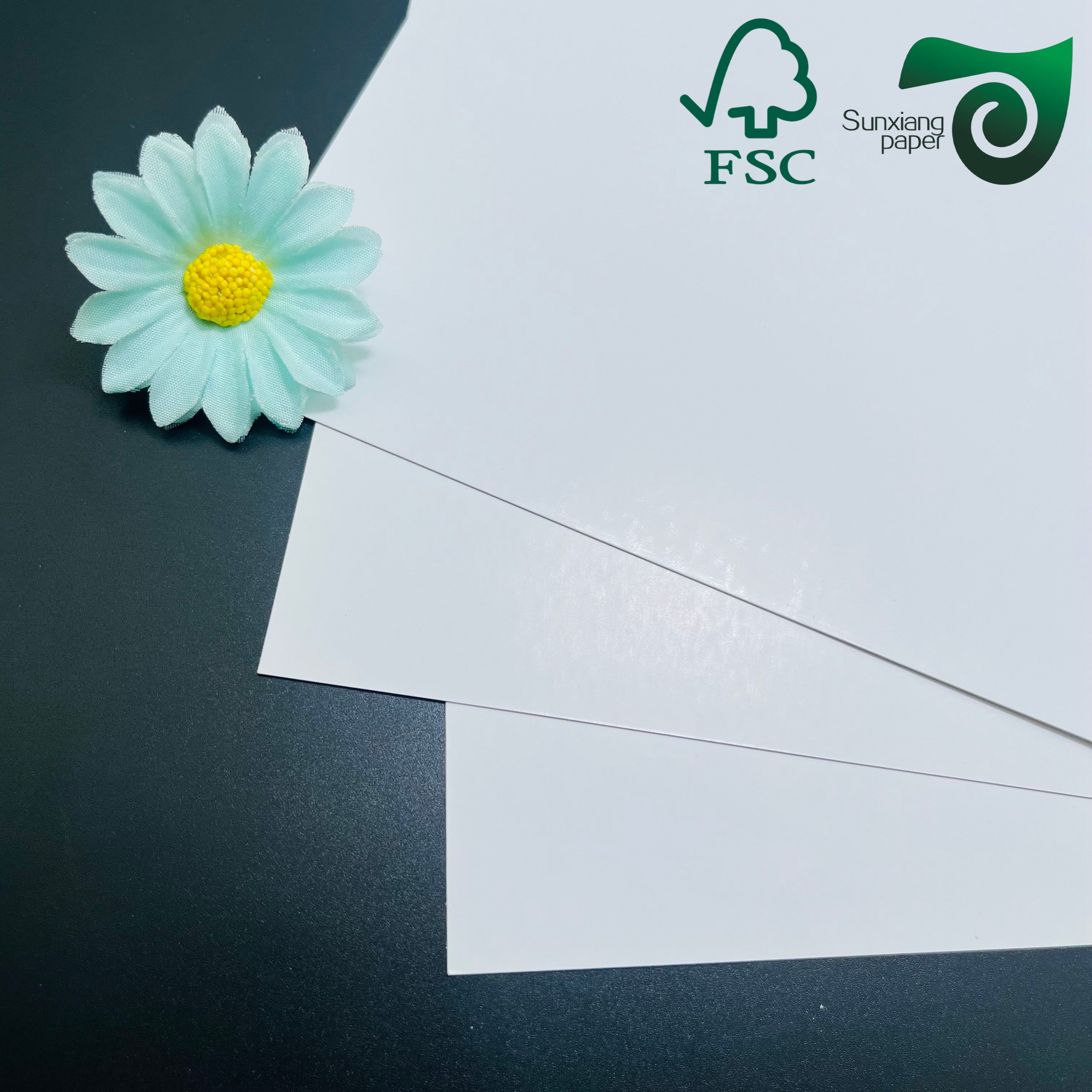 FSC Certified 350gsm One-Side Coated White Cardboard High Hardness for Premium Packaging