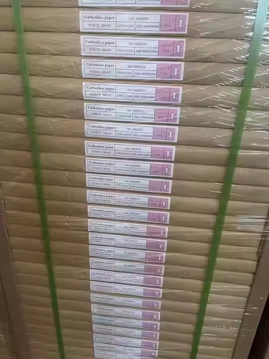 High Quality NCR Paper CB CFB CF 48-55gsm Blue White Pink Custom Size in Sheet in Roll
