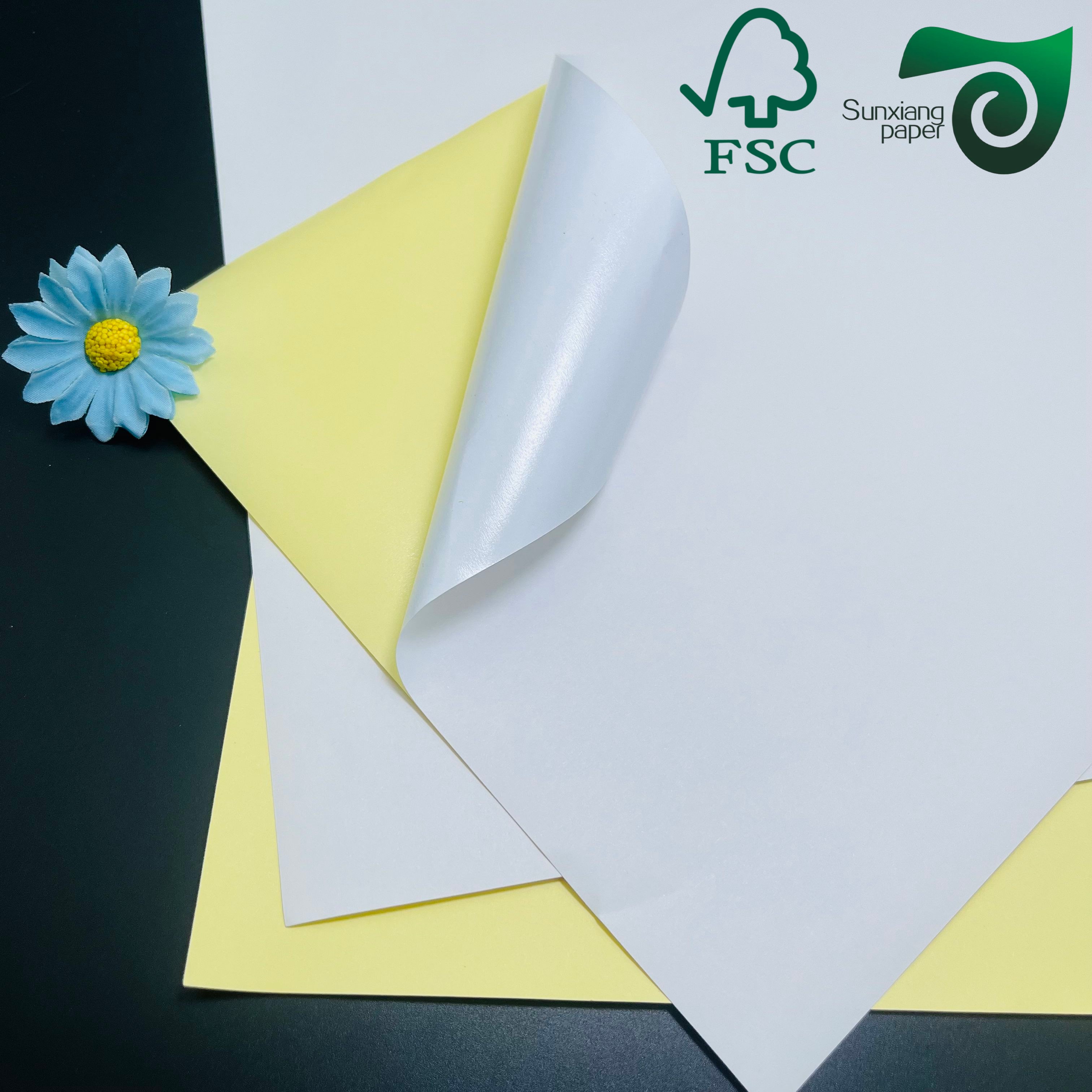 A4 Laser Suitable PE PET Synthetic Sheet Self Adhesive Stickers for Home Products Labeling