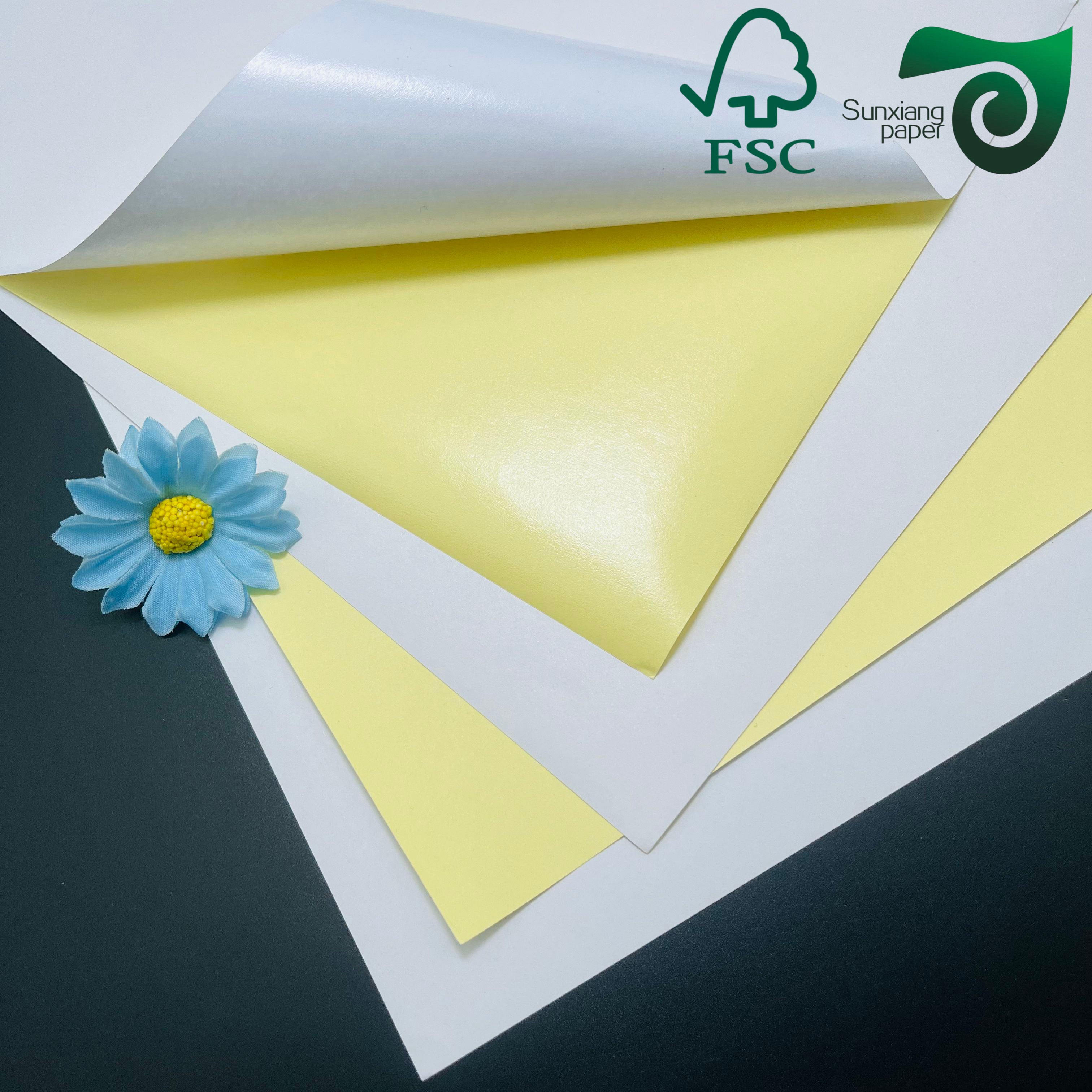 FSC 765mm Metallic Beer Bottle Label Paper 70gsm with Silver Front White Back