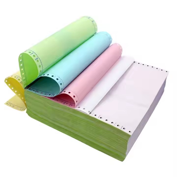 High Quality NCR Paper CB CFB CF 48-55gsm Blue White Pink Custom Size in Sheet in Roll