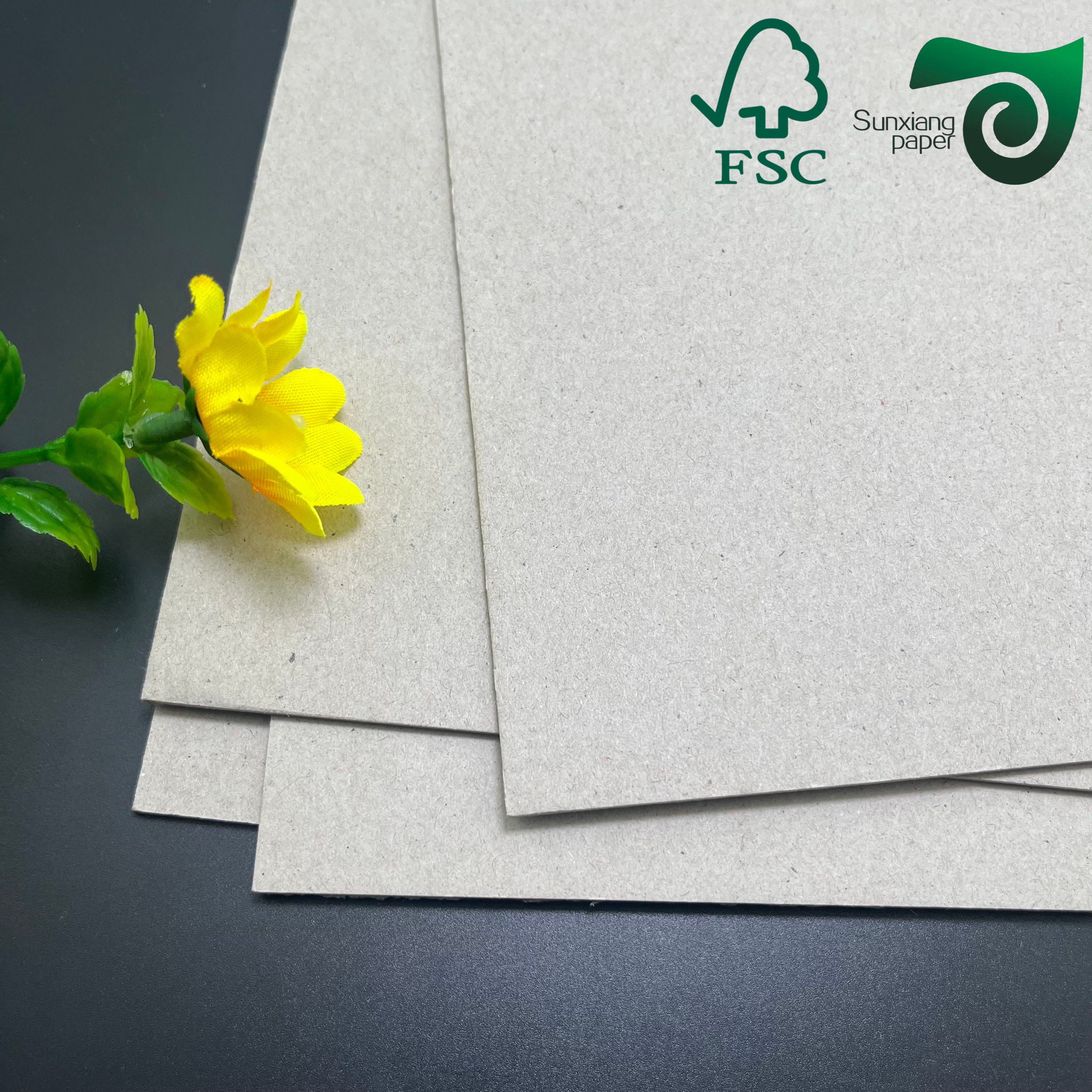 FSC Recycled Grey Black Chipboard 900gsm Premium Grade For Book Binding Packaging