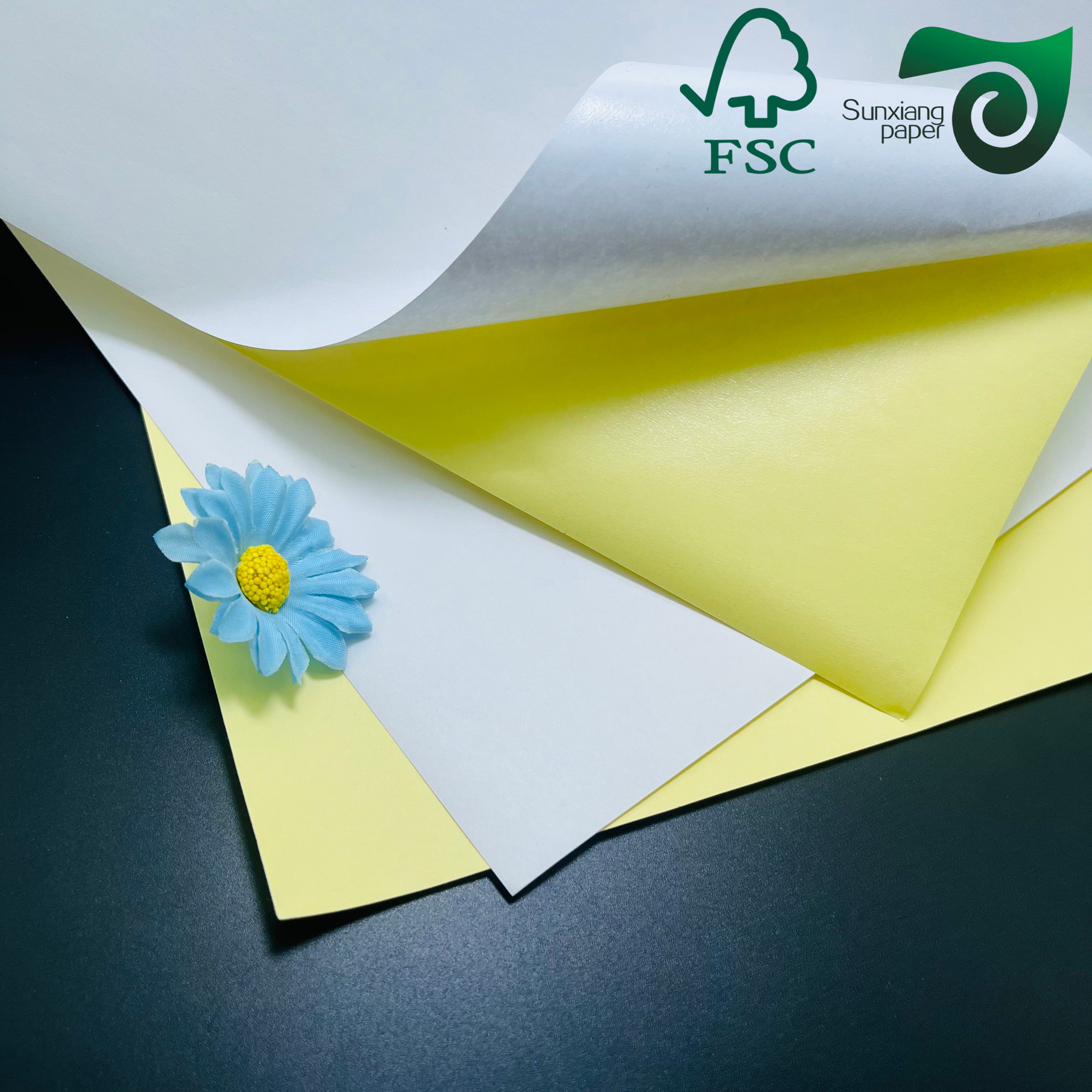 FSC 765mm Metallic Beer Bottle Label Paper 70gsm with Silver Front White Back