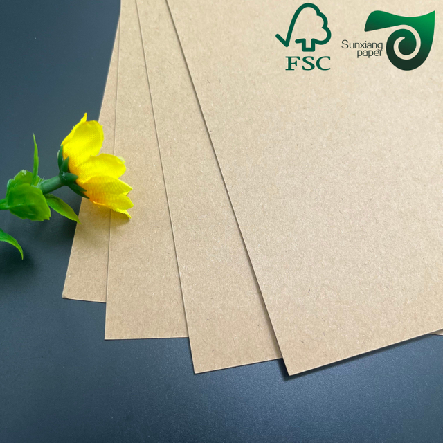 FSC certified food grade brown kraft board 270gsm 300gsm ideal for lunch boxes and food packaging