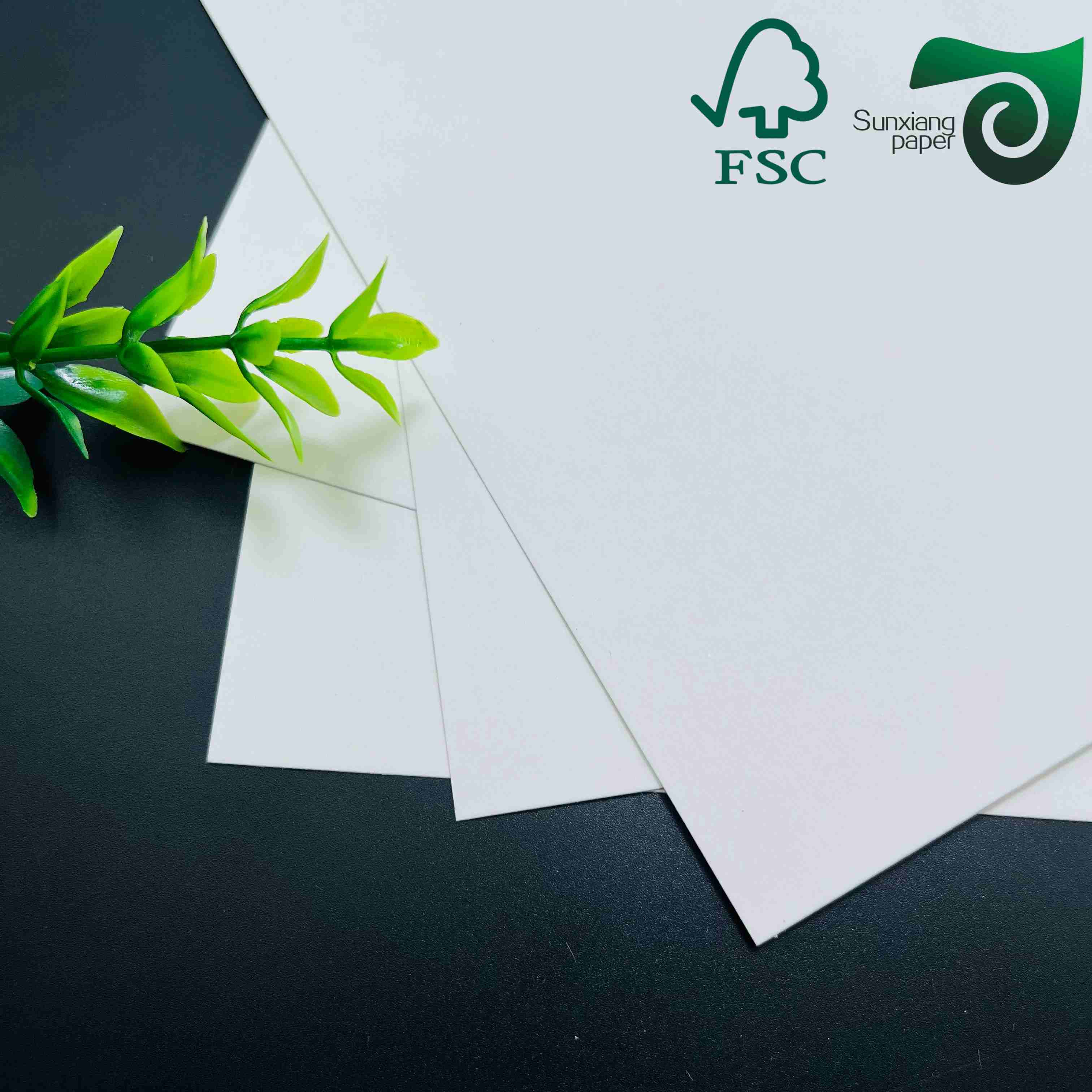 FSC virgin white kraft paper rolls 200gsm strong and durable ideal for paper bag production food packaging