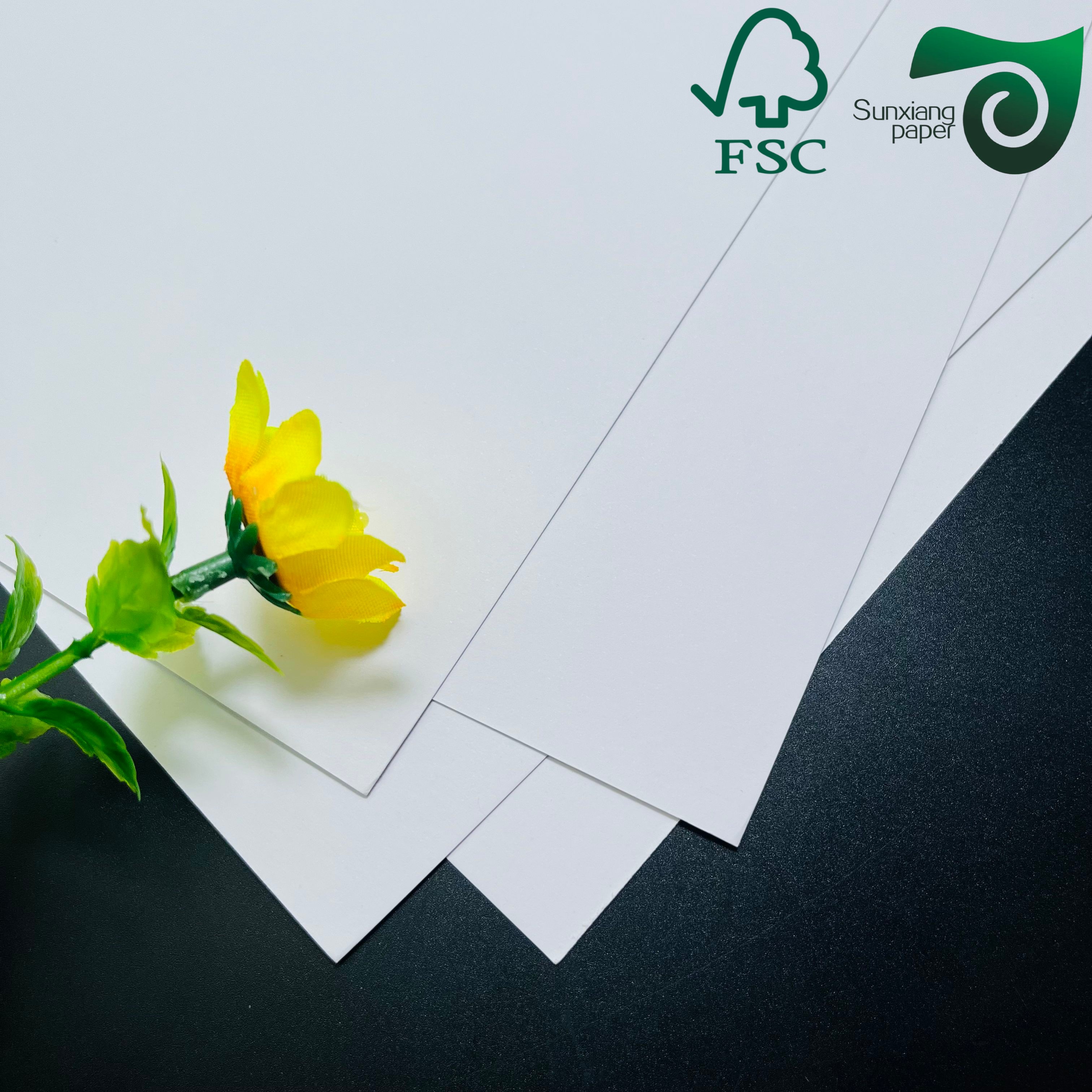 FSC Certified bright white uncoated paperboard 250gsm 300gsm optimized for offset printing