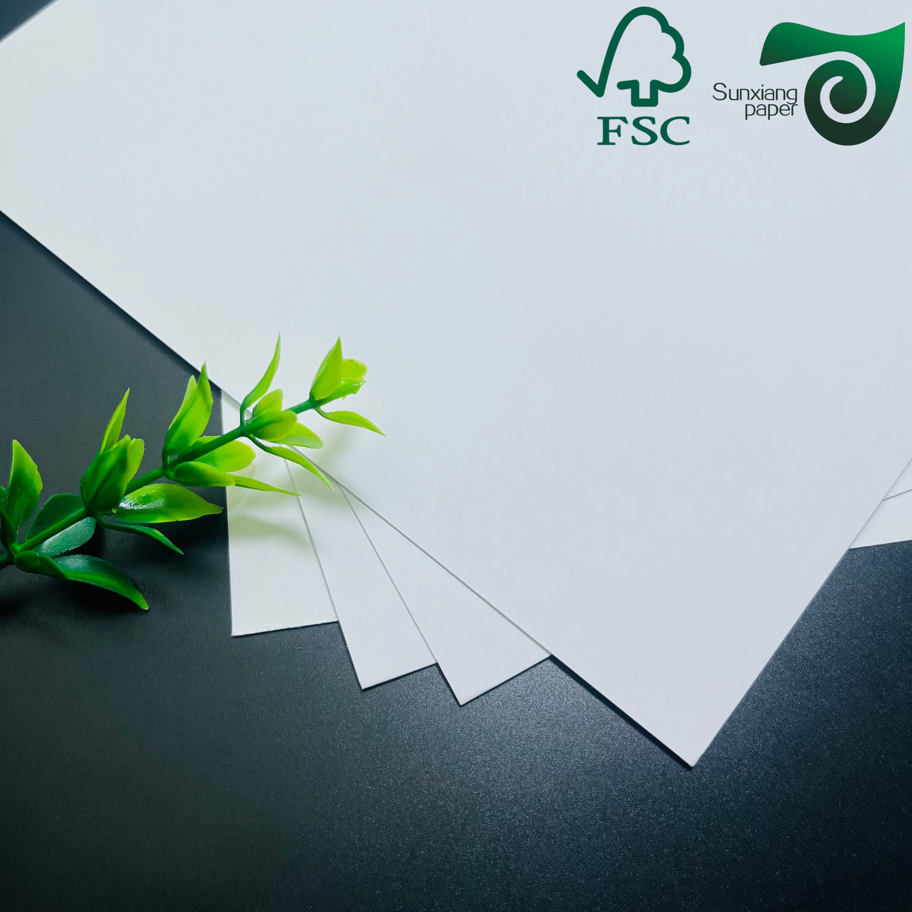 FSC Certified uncoated woodfree white paper 180gsm 230gsm wholesale for shopping bag and packaging