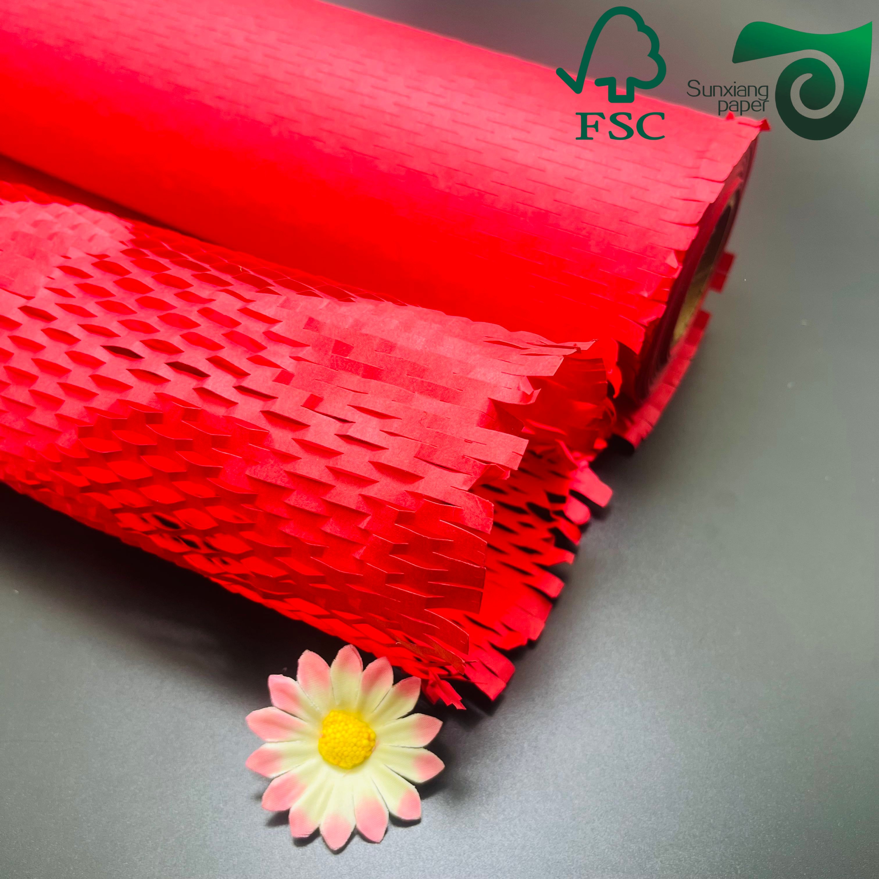 FSC 50gsm 80gsm White Brown Honeycomb Wrap, Eco Friendly Cushioning Protection for E-Commerce Fragile Items