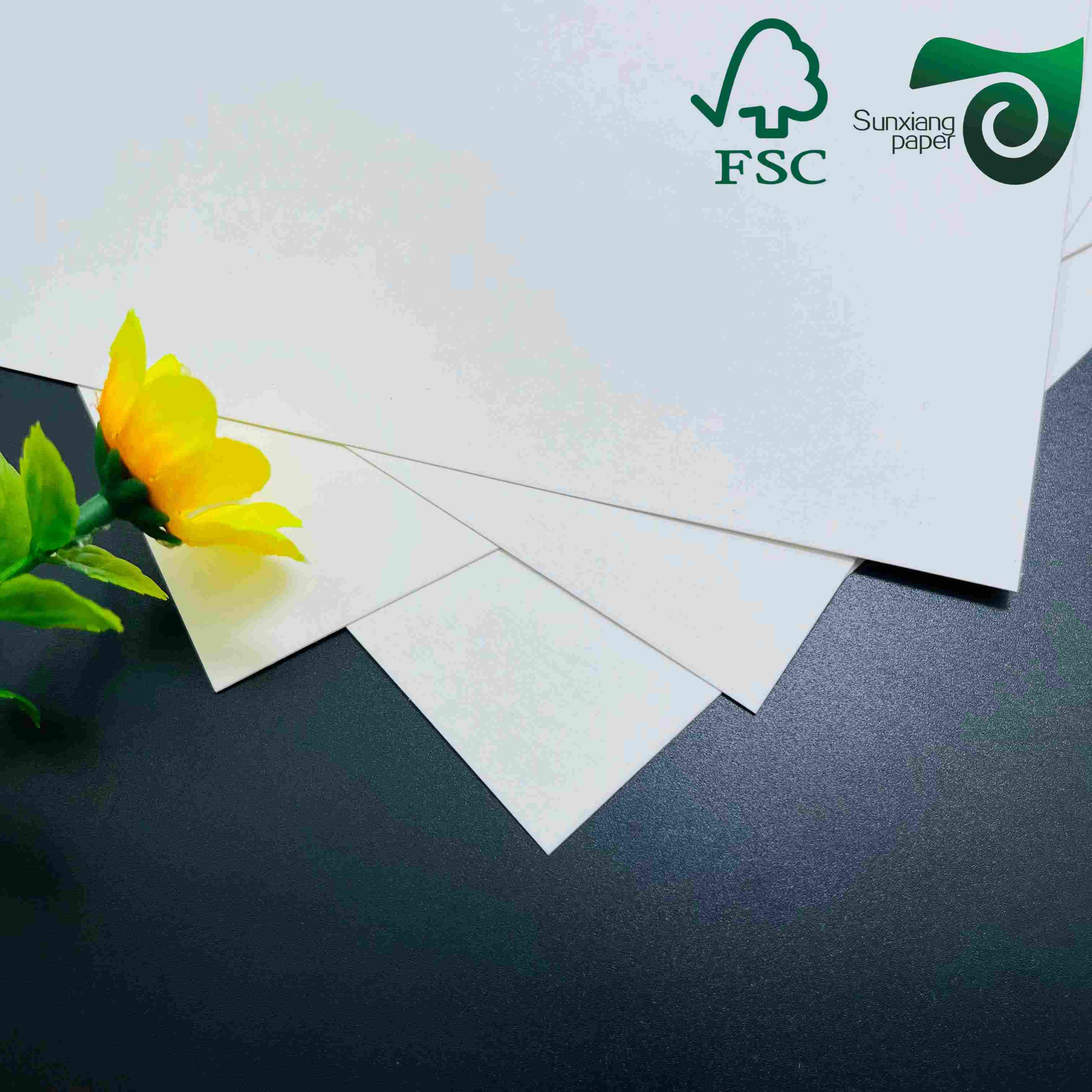 FSC virgin white kraft paper rolls 200gsm strong and durable ideal for paper bag production food packaging