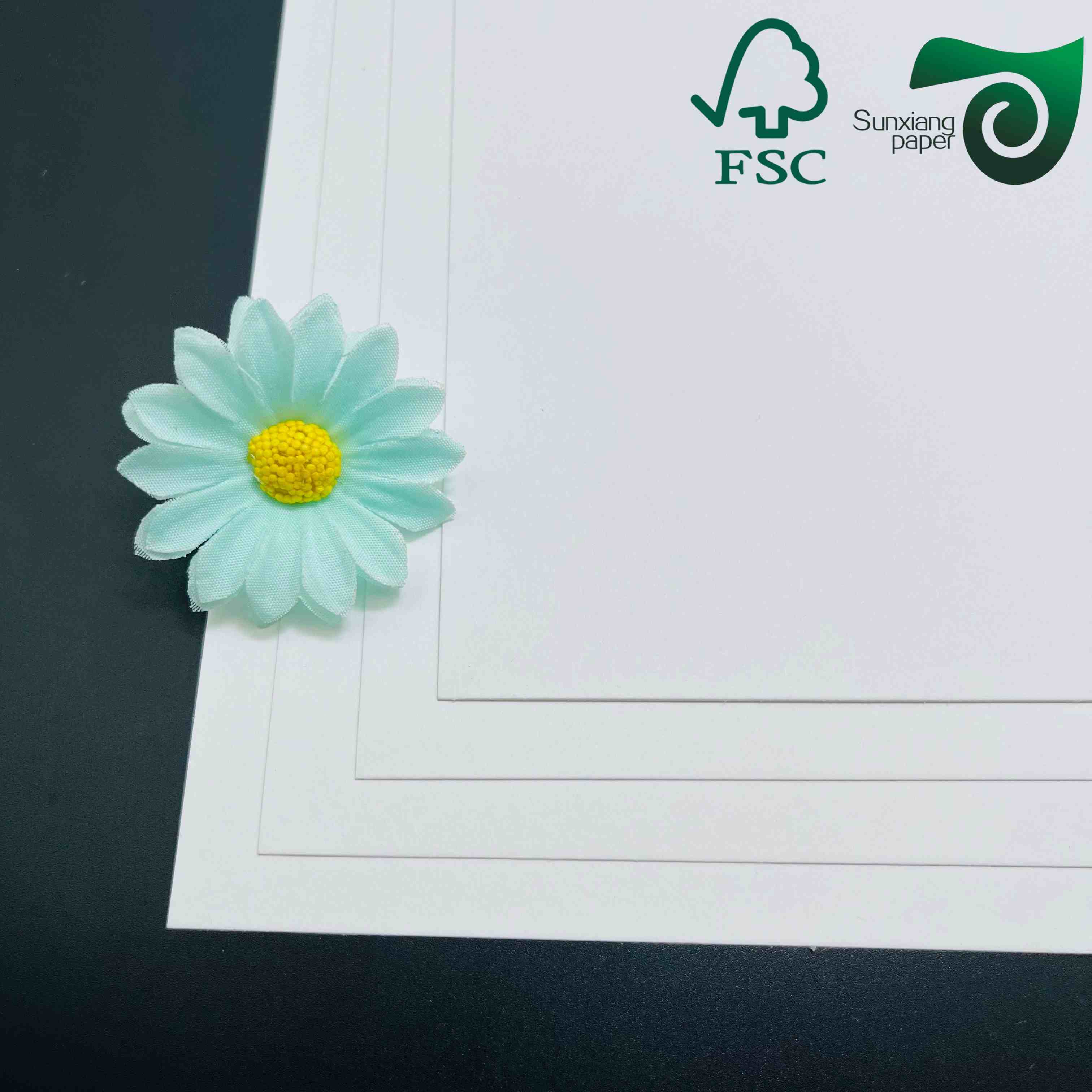 FSC uniform white coated kraft paper 270gsm 325gsm food grade ideal for bread and food packaging suitable for Middle East EU US markets