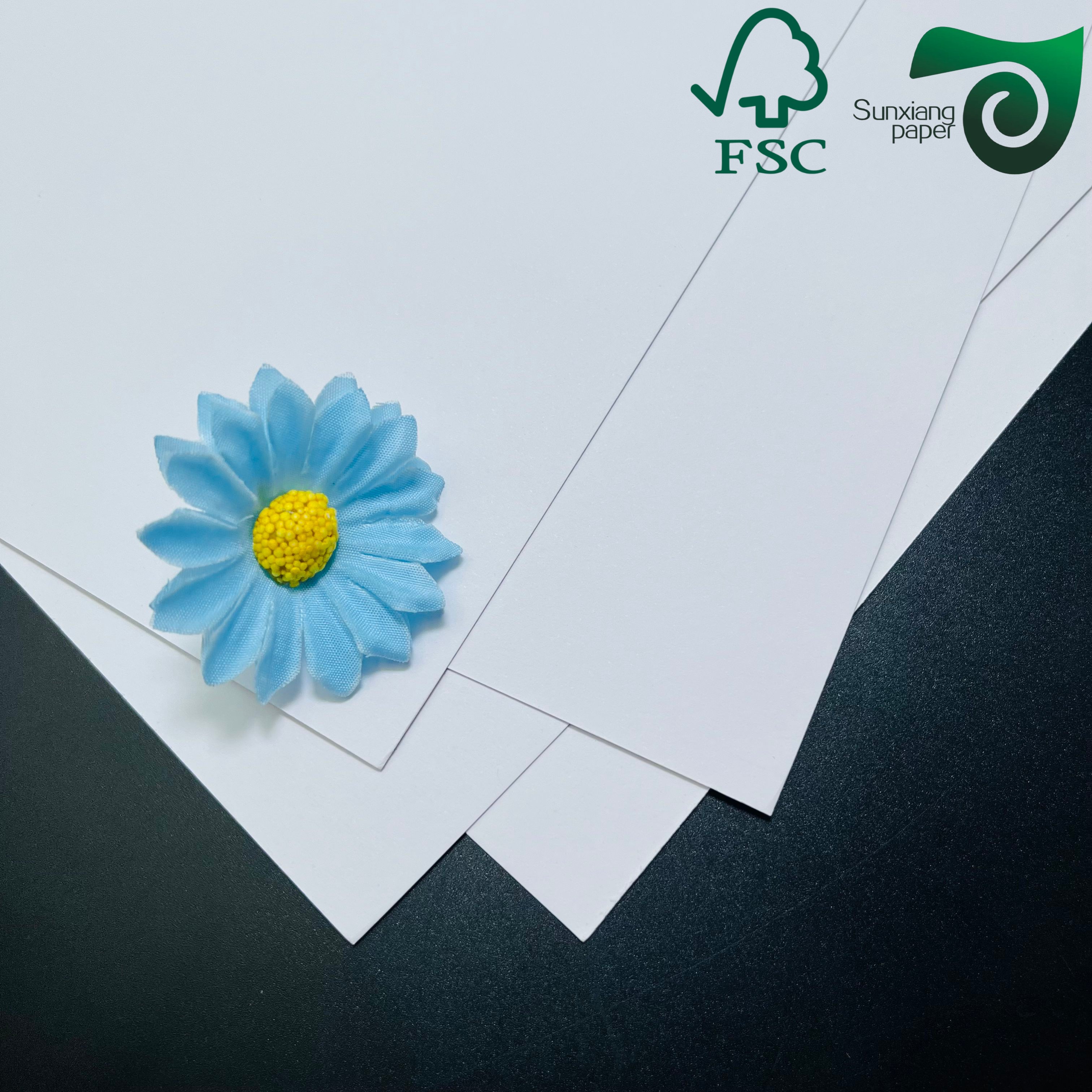 FSC high whiteness uncoated woodfree bond paper 90gsm 120gsm smooth and strong specialized for book printing notebooks and office documents.