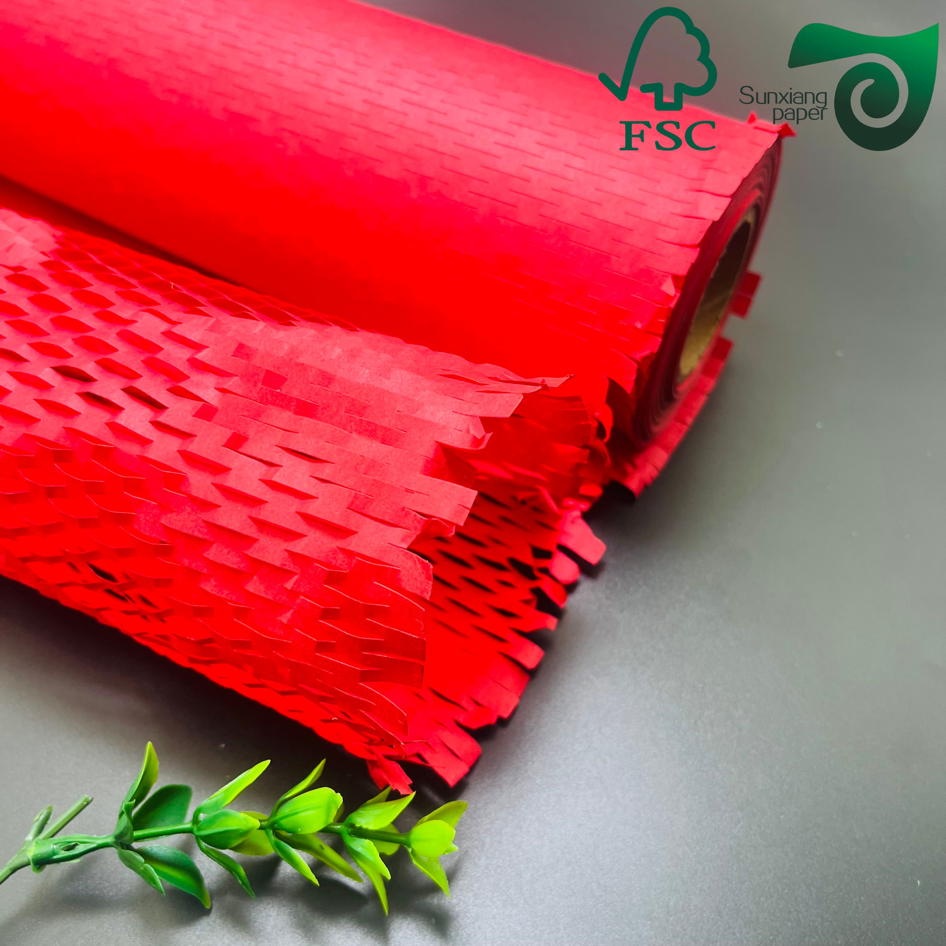 FSC 50gsm 80gsm White Brown Honeycomb Wrap Eco Friendly Cushioning For E Commerce Fragile Items