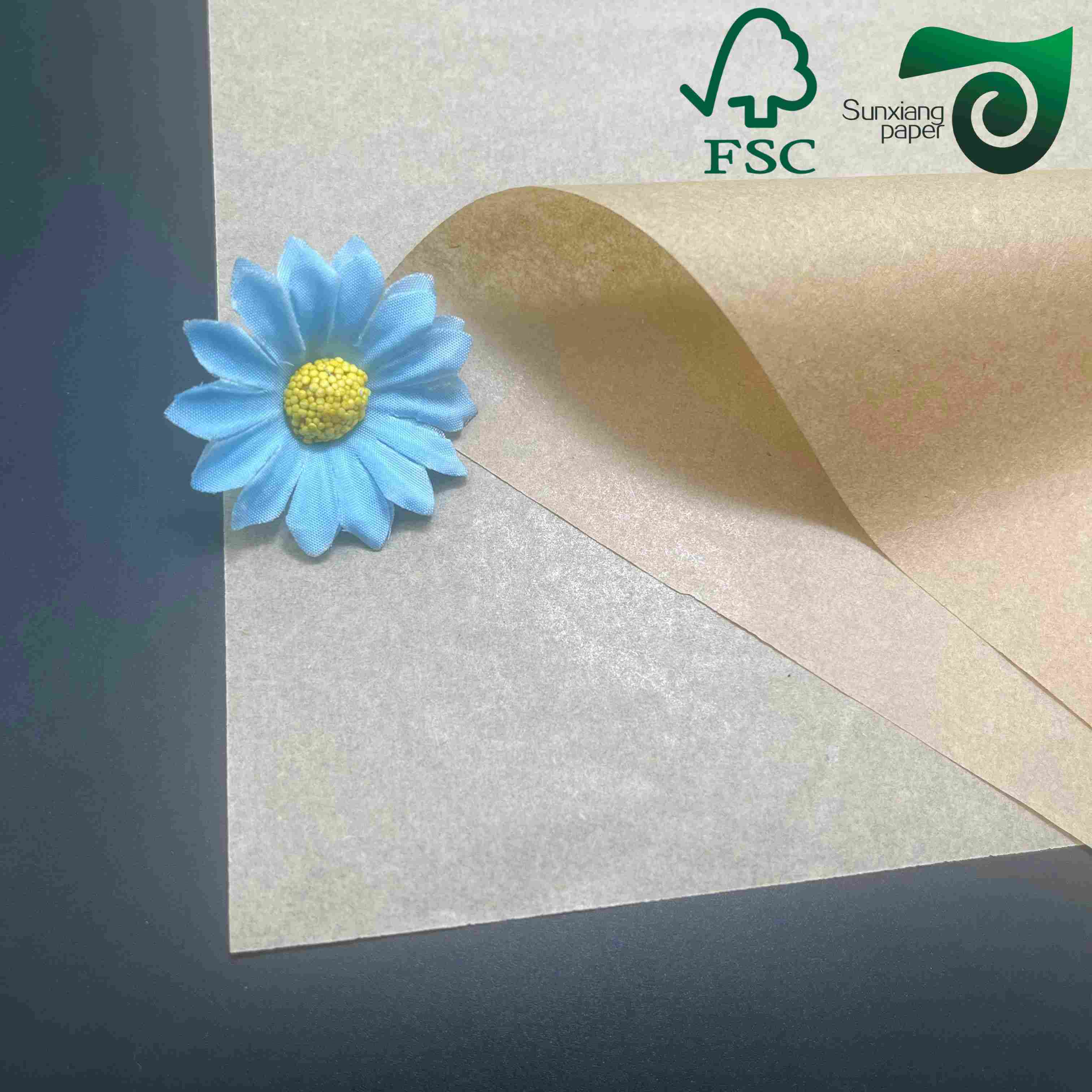 FSC greaseproof wax wrap paper in 35g 40g 45g food grade ideal for sandwiches hamburgers and deli food packaging