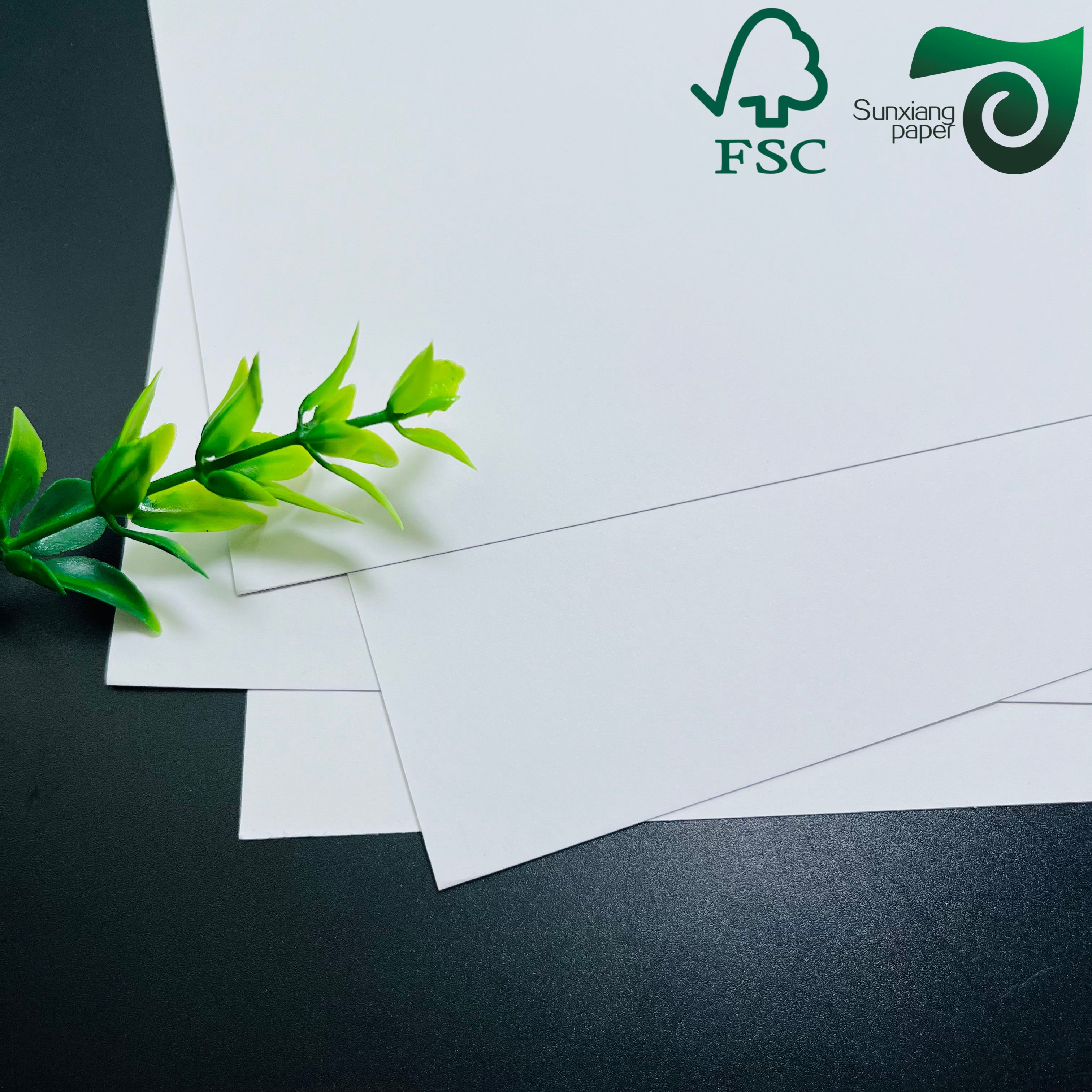 FSC high whiteness uncoated woodfree bond paper 90gsm 120gsm smooth and strong specialized for book printing notebooks and office documents.
