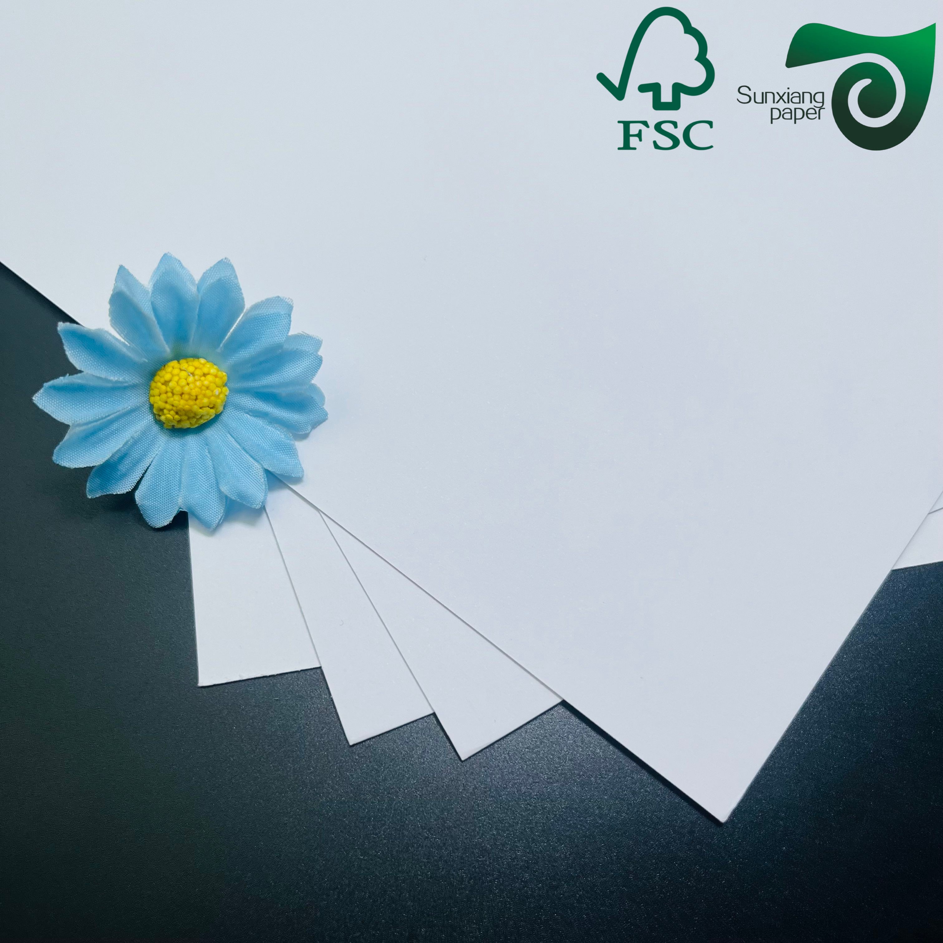 FSC Certified bright white uncoated paperboard 250gsm 300gsm optimized for offset printing