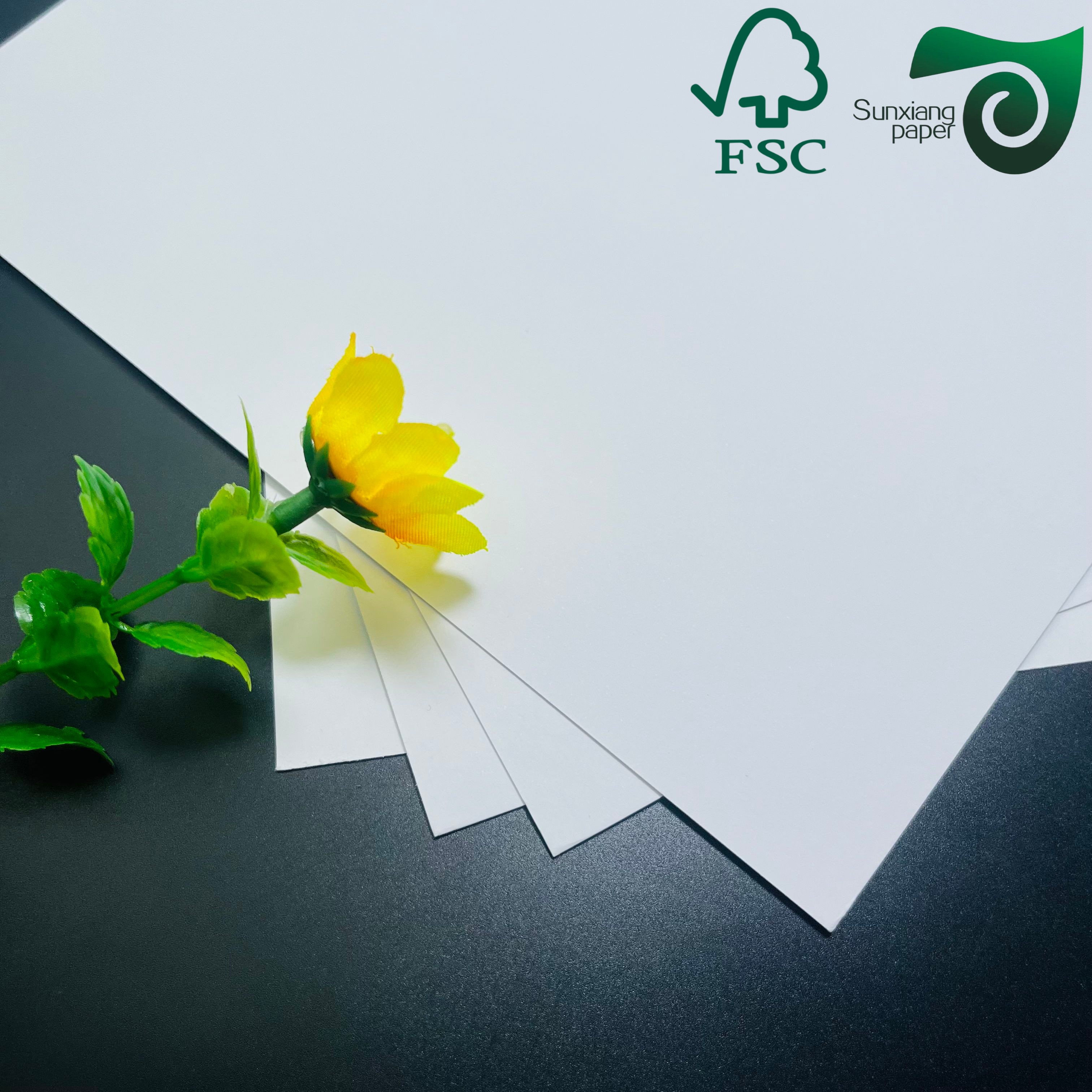 FSC Certified uncoated woodfree white paper 180gsm 230gsm wholesale for shopping bag and packaging