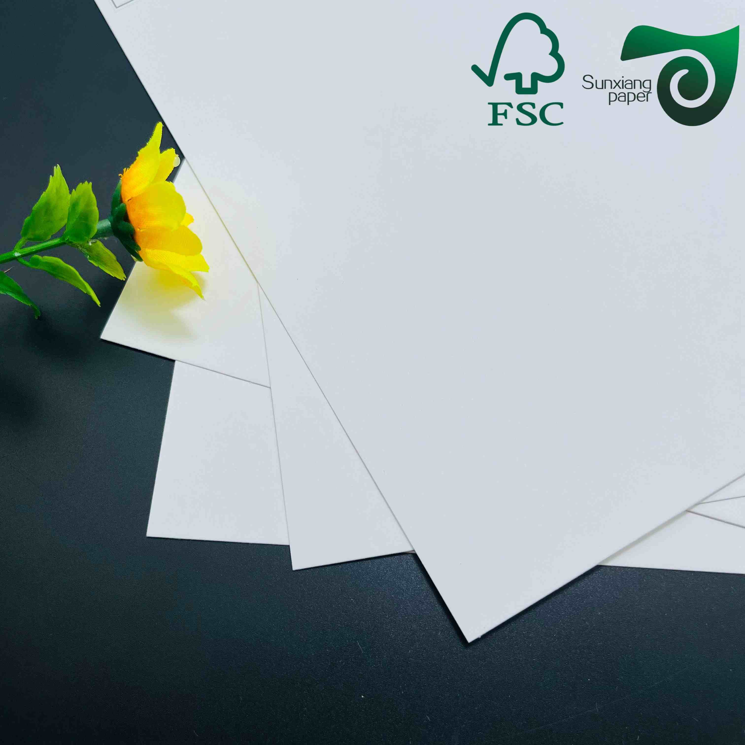 FSC virgin white kraft paper rolls 200gsm strong and durable ideal for paper bag production food packaging