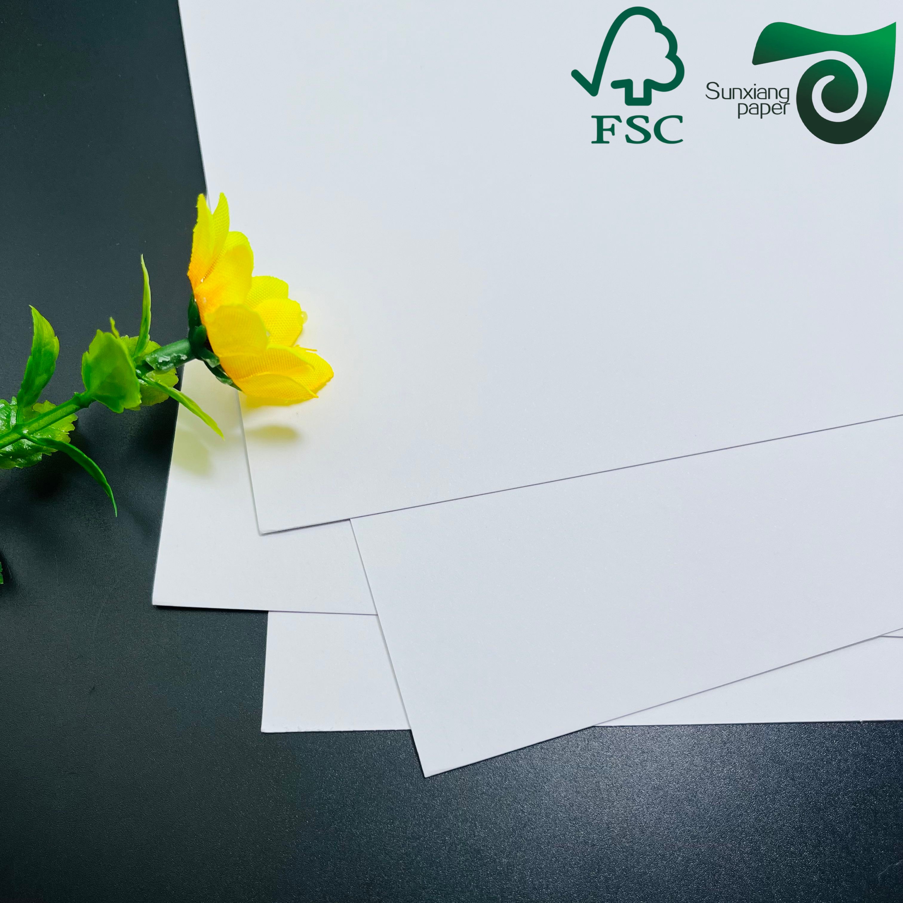 FSC high whiteness uncoated woodfree bond paper 90gsm 120gsm smooth and strong specialized for book printing notebooks and office documents.