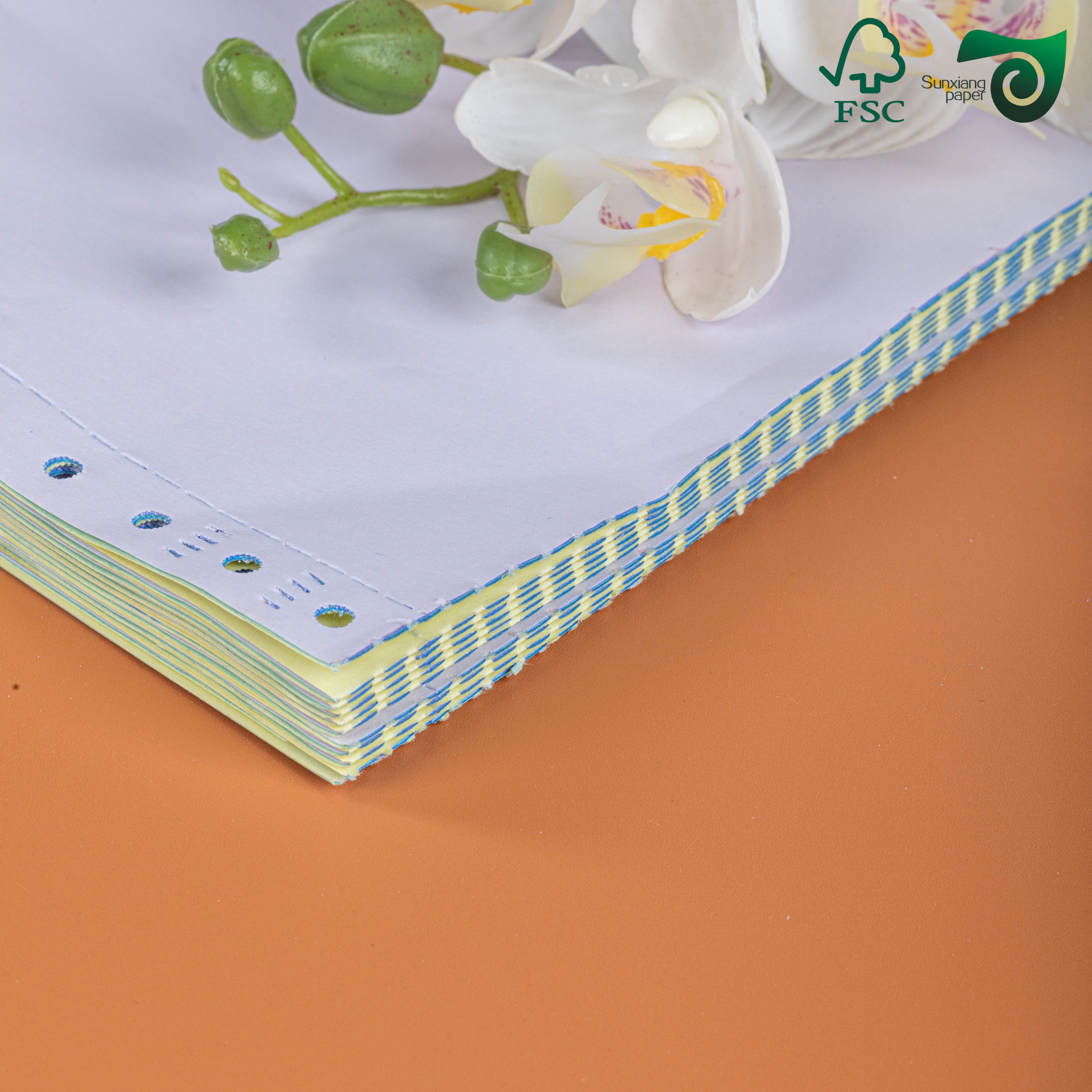 FSC 55gsm Eco Friendly Colorful Carbonless Copy Paper for Receipt Business Form Printing