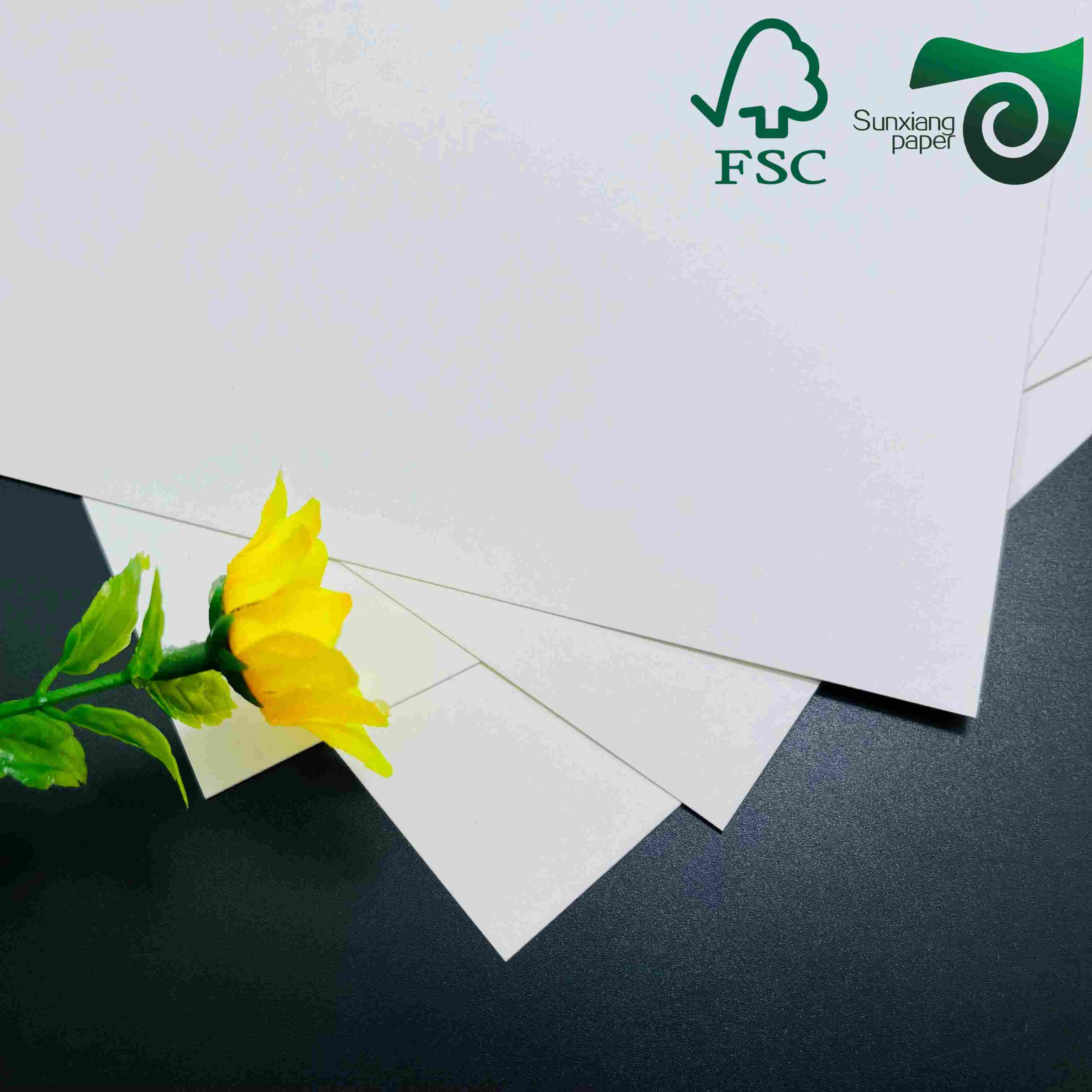 FSC uniform white coated kraft paper 270gsm 325gsm food grade ideal for bread and food packaging suitable for Middle East EU US markets