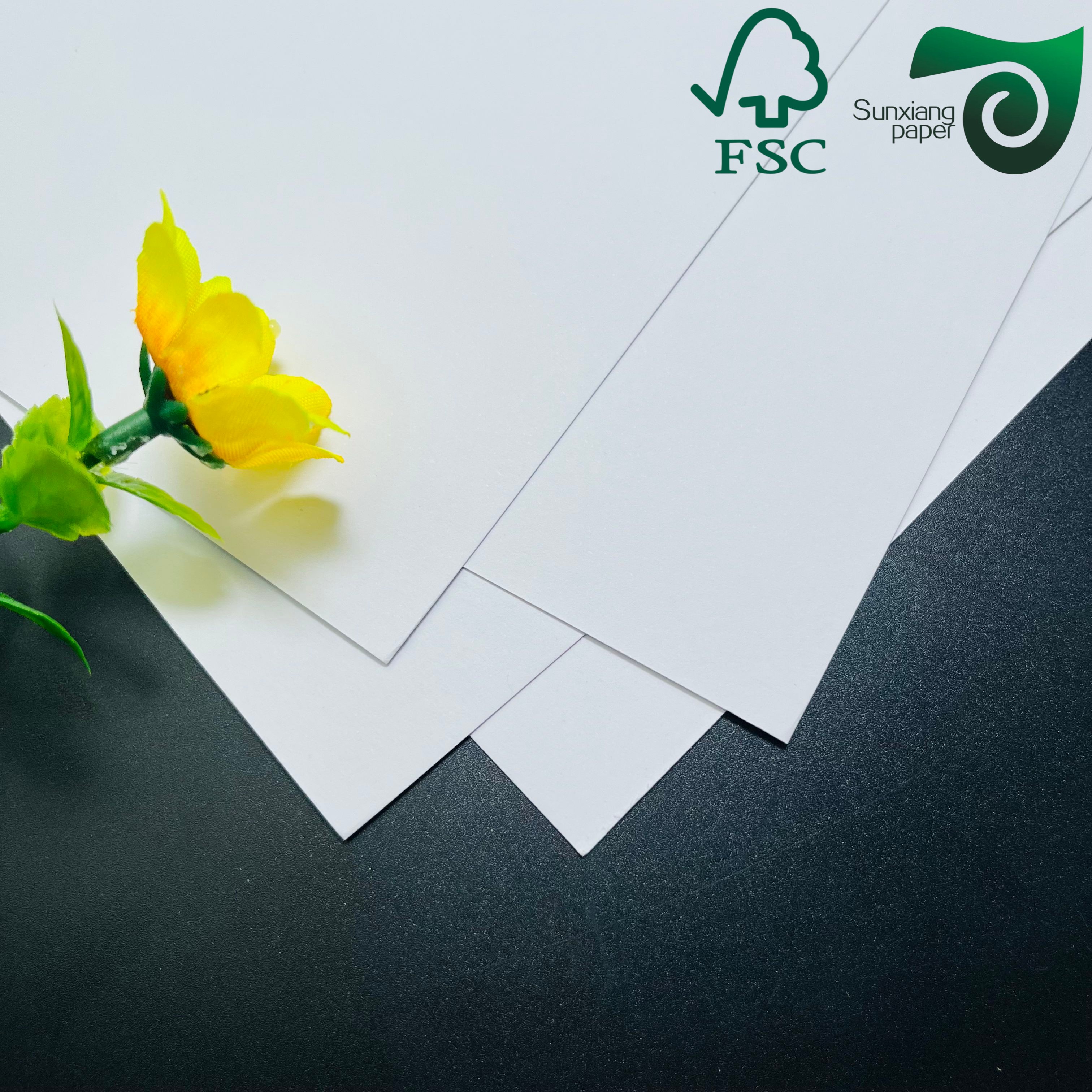 FSC Certified bright white uncoated paperboard 250gsm 300gsm optimized for offset printing